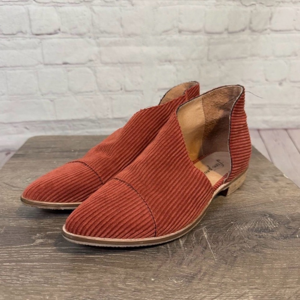 Free People Royal Rust Corduroy Slip-On Flats